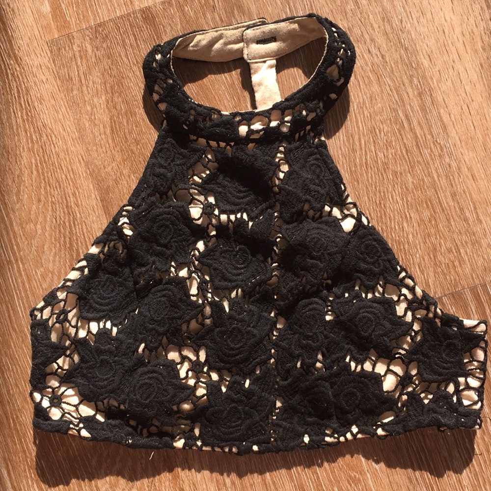 Angl open back crop top